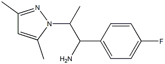 2-(3,5-dimethyl-1H-pyrazol-1-yl)-1-(4-fluorophenyl)propan-1-amine 结构式