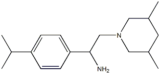 2-(3,5-dimethylpiperidin-1-yl)-1-[4-(propan-2-yl)phenyl]ethan-1-amine 结构式