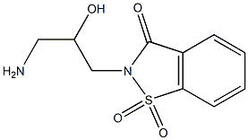 2-(3-amino-2-hydroxypropyl)-1,2-benzisothiazol-3(2H)-one 1,1-dioxide 结构式