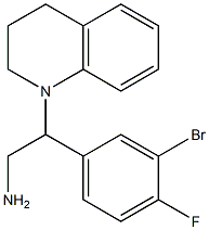 2-(3-bromo-4-fluorophenyl)-2-(1,2,3,4-tetrahydroquinolin-1-yl)ethan-1-amine 结构式