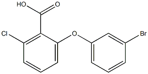 2-(3-bromophenoxy)-6-chlorobenzoic acid 结构式