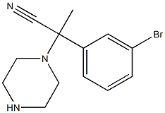 2-(3-bromophenyl)-2-(piperazin-1-yl)propanenitrile 结构式