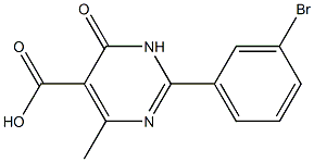 2-(3-bromophenyl)-4-methyl-6-oxo-1,6-dihydropyrimidine-5-carboxylic acid 结构式