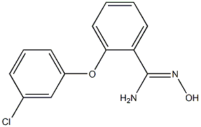 2-(3-chlorophenoxy)-N'-hydroxybenzene-1-carboximidamide 结构式