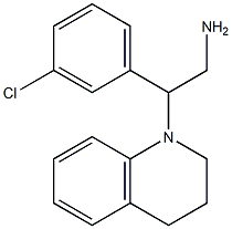 2-(3-chlorophenyl)-2-(1,2,3,4-tetrahydroquinolin-1-yl)ethan-1-amine 结构式