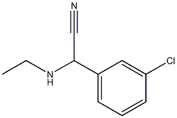 2-(3-chlorophenyl)-2-(ethylamino)acetonitrile 结构式