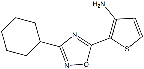 2-(3-cyclohexyl-1,2,4-oxadiazol-5-yl)thiophen-3-amine 结构式