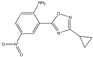 2-(3-cyclopropyl-1,2,4-oxadiazol-5-yl)-4-nitroaniline 结构式