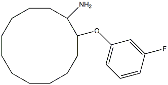 2-(3-fluorophenoxy)cyclododecan-1-amine 结构式