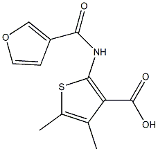 2-(3-furoylamino)-4,5-dimethylthiophene-3-carboxylic acid 结构式