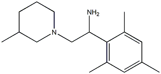 2-(3-methylpiperidin-1-yl)-1-(2,4,6-trimethylphenyl)ethan-1-amine 结构式