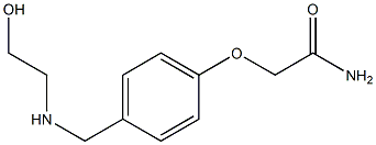 2-(4-{[(2-hydroxyethyl)amino]methyl}phenoxy)acetamide 结构式
