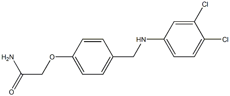 2-(4-{[(3,4-dichlorophenyl)amino]methyl}phenoxy)acetamide 结构式