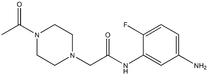 2-(4-acetylpiperazin-1-yl)-N-(5-amino-2-fluorophenyl)acetamide 结构式