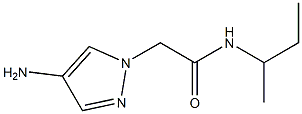 2-(4-amino-1H-pyrazol-1-yl)-N-(butan-2-yl)acetamide 结构式