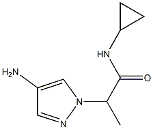 2-(4-amino-1H-pyrazol-1-yl)-N-cyclopropylpropanamide 结构式