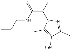 2-(4-amino-3,5-dimethyl-1H-pyrazol-1-yl)-N-propylpropanamide 结构式