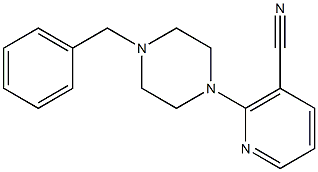 2-(4-benzylpiperazin-1-yl)nicotinonitrile 结构式