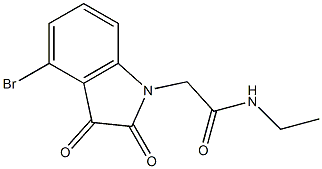 2-(4-bromo-2,3-dioxo-2,3-dihydro-1H-indol-1-yl)-N-ethylacetamide 结构式