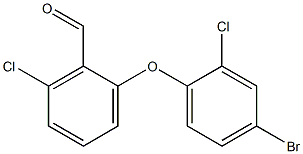 2-(4-bromo-2-chlorophenoxy)-6-chlorobenzaldehyde 结构式