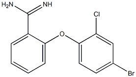 2-(4-bromo-2-chlorophenoxy)benzene-1-carboximidamide 结构式