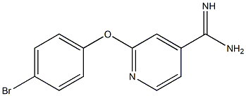 2-(4-bromophenoxy)pyridine-4-carboximidamide 结构式