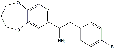 2-(4-bromophenyl)-1-(3,4-dihydro-2H-1,5-benzodioxepin-7-yl)ethan-1-amine 结构式