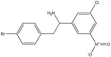 2-(4-bromophenyl)-1-(3-chloro-5-nitrophenyl)ethan-1-amine 结构式