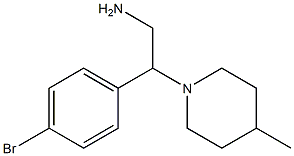 2-(4-bromophenyl)-2-(4-methylpiperidin-1-yl)ethanamine 结构式