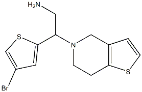 2-(4-bromothiophen-2-yl)-2-{4H,5H,6H,7H-thieno[3,2-c]pyridin-5-yl}ethan-1-amine 结构式