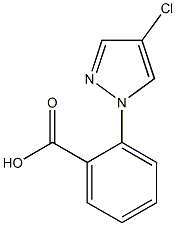 2-(4-chloro-1H-pyrazol-1-yl)benzoic acid 结构式