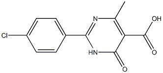 2-(4-chlorophenyl)-4-methyl-6-oxo-1,6-dihydropyrimidine-5-carboxylic acid 结构式