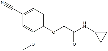 2-(4-cyano-2-methoxyphenoxy)-N-cyclopropylacetamide 结构式