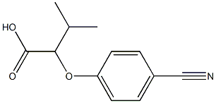 2-(4-cyanophenoxy)-3-methylbutanoic acid 结构式