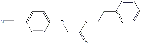 2-(4-cyanophenoxy)-N-(2-pyridin-2-ylethyl)acetamide 结构式