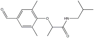 2-(4-formyl-2,6-dimethylphenoxy)-N-(2-methylpropyl)propanamide 结构式