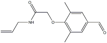 2-(4-formyl-2,6-dimethylphenoxy)-N-(prop-2-en-1-yl)acetamide 结构式