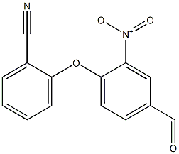 2-(4-formyl-2-nitrophenoxy)benzonitrile 结构式