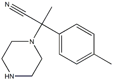 2-(4-methylphenyl)-2-(piperazin-1-yl)propanenitrile 结构式