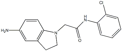 2-(5-amino-2,3-dihydro-1H-indol-1-yl)-N-(2-chlorophenyl)acetamide 结构式