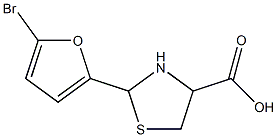 2-(5-bromo-2-furyl)-1,3-thiazolidine-4-carboxylic acid 结构式