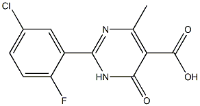 2-(5-chloro-2-fluorophenyl)-4-methyl-6-oxo-1,6-dihydropyrimidine-5-carboxylic acid 结构式