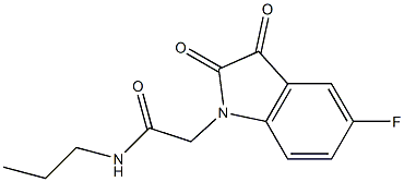 2-(5-fluoro-2,3-dioxo-2,3-dihydro-1H-indol-1-yl)-N-propylacetamide 结构式