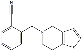 2-(6,7-dihydrothieno[3,2-c]pyridin-5(4H)-ylmethyl)benzonitrile 结构式
