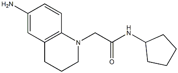 2-(6-amino-1,2,3,4-tetrahydroquinolin-1-yl)-N-cyclopentylacetamide 结构式