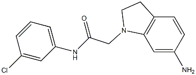 2-(6-amino-2,3-dihydro-1H-indol-1-yl)-N-(3-chlorophenyl)acetamide 结构式
