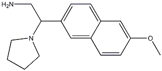 2-(6-methoxy-2-naphthyl)-2-pyrrolidin-1-ylethanamine 结构式