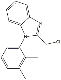 2-(chloromethyl)-1-(2,3-dimethylphenyl)-1H-1,3-benzodiazole 结构式