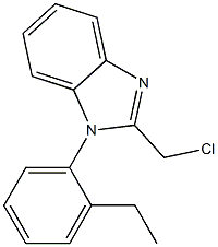 2-(chloromethyl)-1-(2-ethylphenyl)-1H-1,3-benzodiazole 结构式