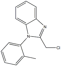 2-(chloromethyl)-1-(2-methylphenyl)-1H-1,3-benzodiazole 结构式